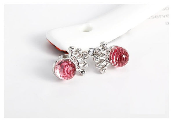 ERFA214 Classical Charm Crown  Stud Earrings