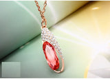 NLFA167 Charm Slim Water Drop Pendant Necklace