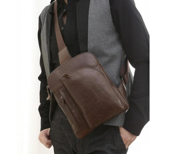 Charm Easy-Access Solid Coffee Chest Bag