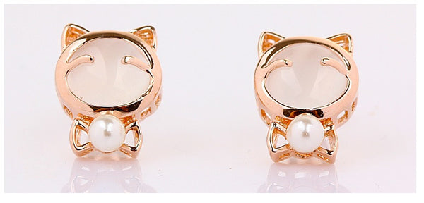 ERFA036 Fashion Charm I am not crying kitty Stud Earrings