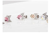 ERFA242 Trendy Charm Butterfly Water Cube Stud Earrings