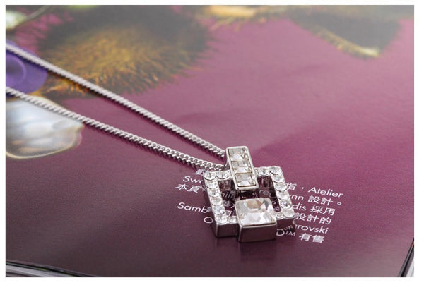 NLFA070 Fancy Retangles Pendant Necklace