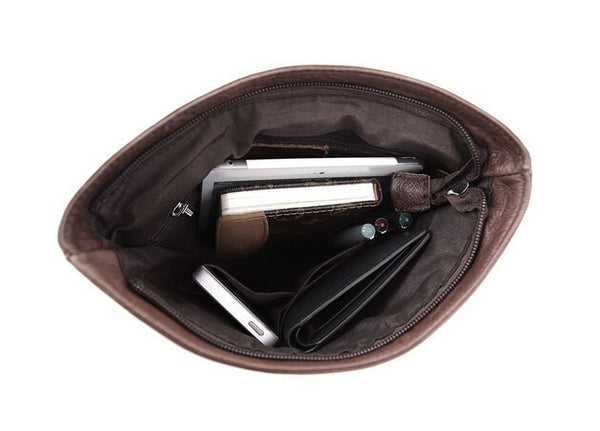 Modern European Style Solid Chocolate Briefcase Messenger