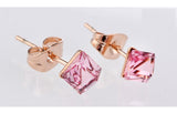 ERFA125 Fashion Charm Water Cube Stud Earrings