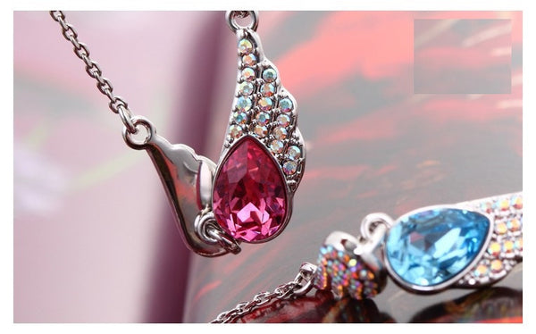 NLFA065 Fashionable Wings of Angel Pendant Necklace