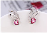 ERFA230 Trendy Charm Jade Rabbit Stud Earrings