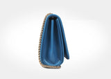 Metallic Chunky Braided Charm Solid Shoulder Bag