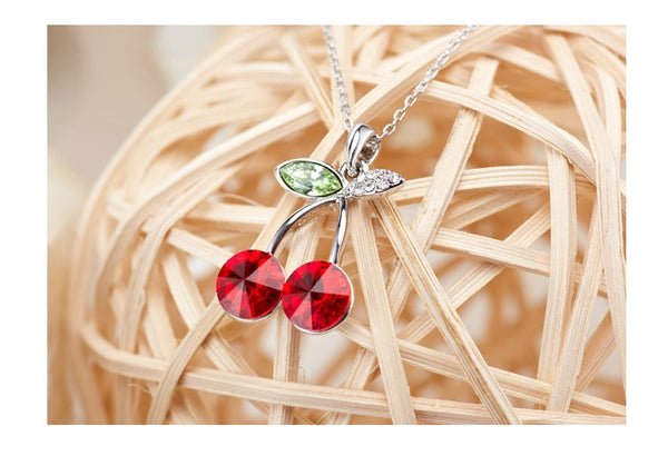 NLFA037 Charm Cherry Pendant Necklace