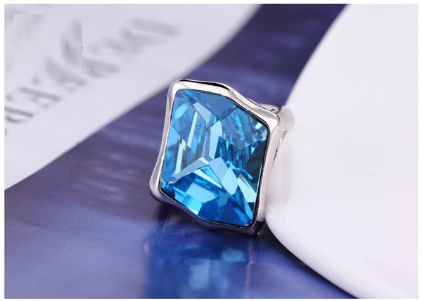 RiFA016 Fashion Charm Blue Ocean Ring