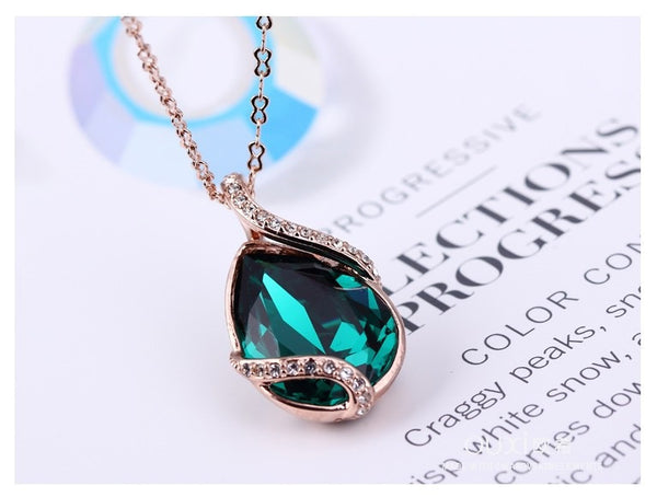NLFA064 Charm Ocean Heart Pendant Necklace