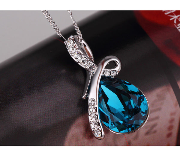 NLFA110 Fashion Big Water Drop Pendant Necklace