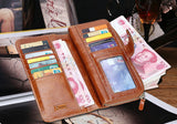Fashion Solid Long Size Brown Wallet