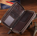 Fashion Roomy Solid Coffee Brown Wristlet Wallet