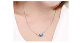 NLFA122 Fashionable Angel Linked Hearts Pendant Necklace