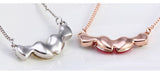 NLFA122 Fashionable Angel Linked Hearts Pendant Necklace