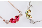 NLFA122 Fashionable Angel Linked Hearts Pendant Necklace