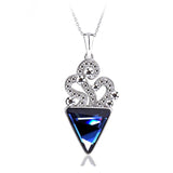 NLFA003 Charm Monogram Triangle Pendant Necklace