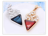 NLFA003 Charm Monogram Triangle Pendant Necklace