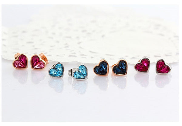 ERFA004 Trendy Charm Lovely Hearts Stud Earrings