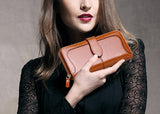 Fashion Solid Long Size Brown Wallet
