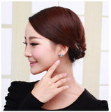 ERFA205 Fashion Charm Angel with Wings Stud Earrings