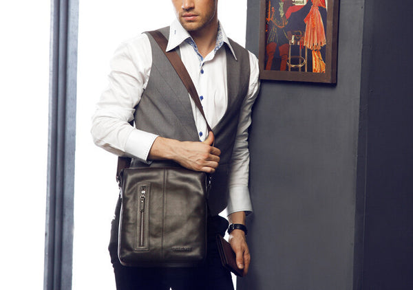 Trendy Charm Solid Brown Briefcase Messenger