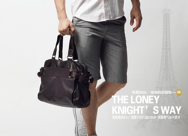 Fashion Solid Durable Brown Duffle Travel Bag