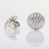 ERFA028 Trendy Charm Ball with Curves Stud Earrings