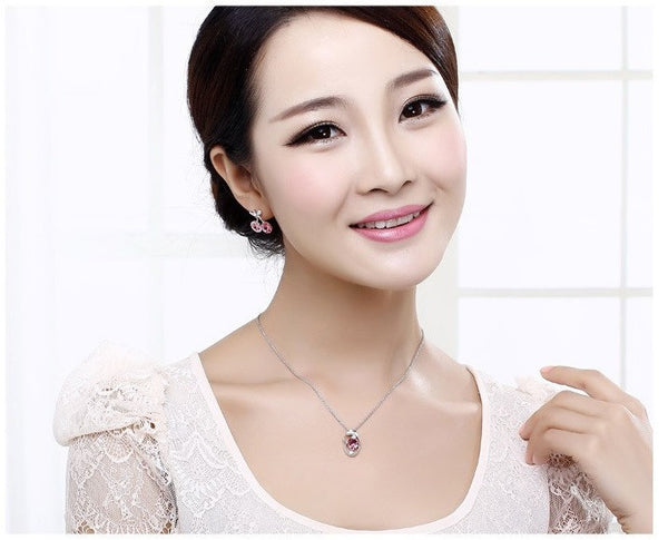 ERFA241 Fashion Charm Fancy Cherry Stud Earrings