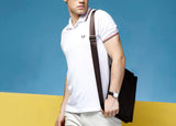 Fashionable Charm Coffee Color Briefcase Messenger