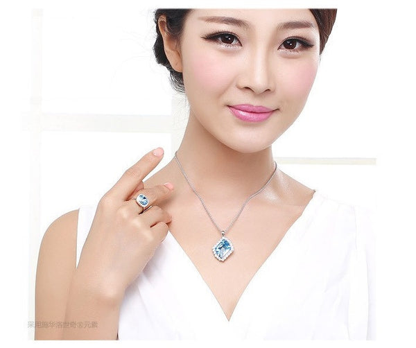 RiFA017 Fashion Charm Blue Ring