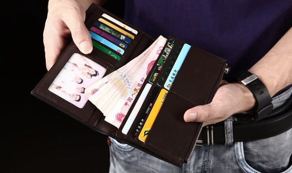 Fashion Two Color Options Brown Black Men Wallet