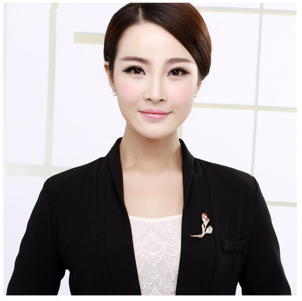 JRFBC005 Fashion Charm Branch of Flower Brooch