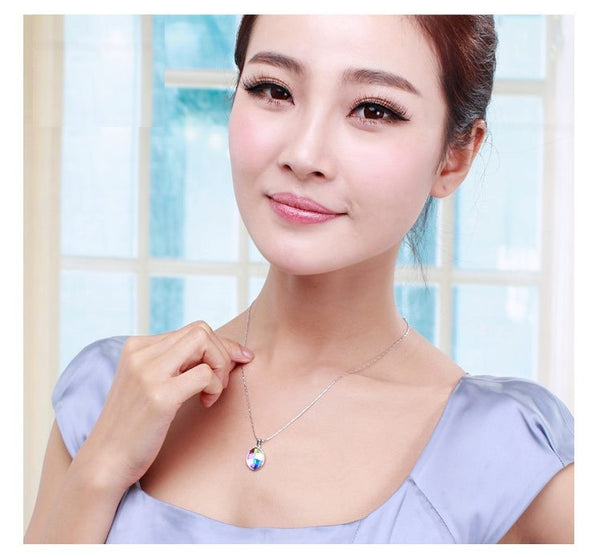 NLFA312 Trendy Water Drop Pendant Necklace