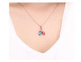 NLFA102 Fashion Double Linked Water Drops Pendant Necklace