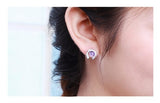 ERFA212 Fashion Charm Half Circle Stud Earrings