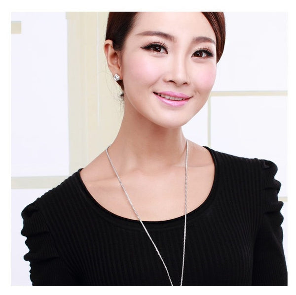 ERFA199 Fashion Charm Round Triangle Stud Earrings