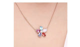 NLFA210 Fancy Five-Leaf Clover Pendant Necklace