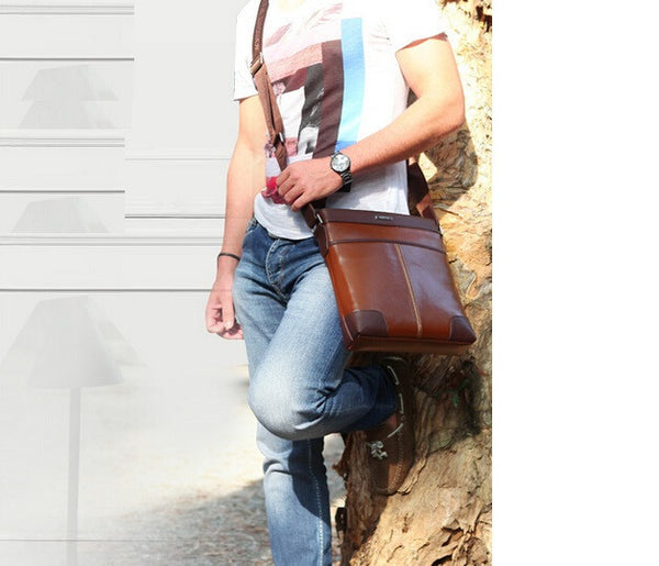 Fashion Dark Edges Brown Briefcase Messenger Bag