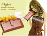 Fashion Solid Long Size Brown Wallet