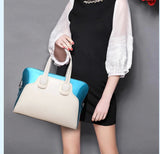 Fashionable Two-tone Colorblock Tote Bag