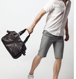 Fashion Solid Durable Brown Duffle Travel Bag