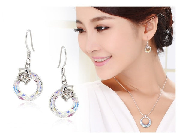 ERFA184 Fancy Charm Star of Galaxy Dangle Earrings