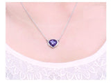 NLFA175 Charm Purple Listening Rabbit Pendant Necklace