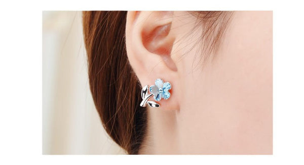 ERFA219 Trendy Classical Blossoming Flower Stud Earrings