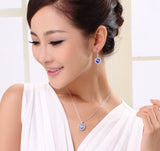 ERFA195 Fashion Charm Heart of the Ocean Dangle Earrings