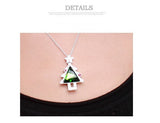 NLFA297 Charm Christmas Tree Pendant Necklace