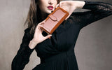 Fashion Solid Long Size Brown Wallet