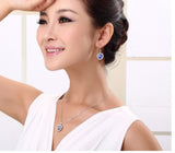 ERFA195 Fashion Charm Heart of the Ocean Dangle Earrings