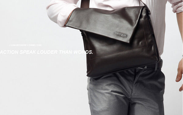 Fashionable Charm Coffee Color Briefcase Messenger